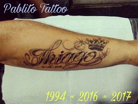 tatuaje de nombre thiago|Tatuajes y diseños del nombre Thiago